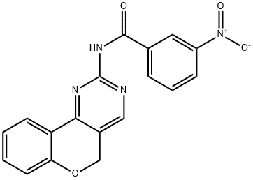 N-(5H-CHROMENO[4,3-D]PYRIMIDIN-2-YL)-3-NITROBENZENECARBOXAMIDE Struktur