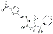 5-[MORPHOLINO(METHYL-D2)]-3-(5-NITROFURFURYLIDENAMINO)-2-OXAZOLIDINONE-D3 Struktur