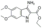 3-AMINO-5,6-DIMETHOXY-1H-INDOLE-2-CARBOXYLIC ACID ETHYL ESTER Struktur