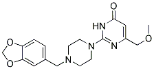 2-[4-(1,3-BENZODIOXOL-5-YLMETHYL)PIPERAZIN-1-YL]-6-(METHOXYMETHYL)PYRIMIDIN-4(3H)-ONE Struktur