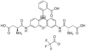 (L-ASP)2 RHODAMINE 110 TFA SALT Struktur