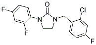 1-(2-CHLORO-4-FLUOROBENZYL)-3-(2,4-DIFLUOROPHENYL)IMIDAZOLIDIN-2-ONE Struktur