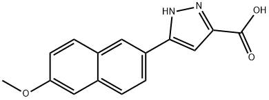 5-(6-METHOXYNAPHTHALEN-2-YL)-1H-PYRAZOLE-3-CARBOXYLIC ACID Struktur