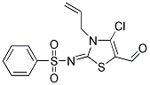 N-[(2E)-3-ALLYL-4-CHLORO-5-FORMYL-1,3-THIAZOL-2(3H)-YLIDENE]BENZENESULFONAMIDE Struktur