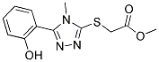 3-(METHOXYCARBONYLMETHYLTHIO)-4-METHYL-5-(2-HYDROXYPHENYL)-1,2,4-TRIAZOLE Struktur