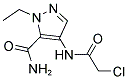 4-(2-CHLORO-ACETYLAMINO)-2-ETHYL-2H-PYRAZOLE-3-CARBOXYLIC ACID AMIDE Struktur