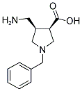 CIS-3-AMINOMETHYL-1-BENZYL-4-PYRROLIDINECARBOXYLIC ACID Struktur