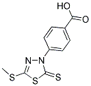 4-[5-(METHYLTHIO)-2-THIOXO-1,3,4-THIADIAZOL-3(2H)-YL]BENZOIC ACID Struktur