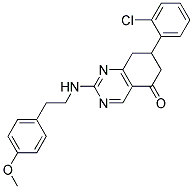 7-(2-CHLOROPHENYL)-2-(4-METHOXYPHENETHYLAMINO)-7,8-DIHYDROQUINAZOLIN-5(6H)-ONE Struktur