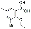 3-BROMO-2-ETHOXY-5-METHYLPHENYLBORONIC ACID Struktur