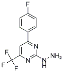 [4-(4-FLUORO-PHENYL)-6-TRIFLUOROMETHYL-PYRIMIDIN-2-YL]-HYDRAZINE Struktur