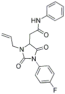 2-[3-ALLYL-1-(4-FLUOROPHENYL)-2,5-DIOXOIMIDAZOLIDIN-4-YL]-N-PHENYLACETAMIDE Struktur