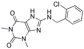 8-[(2-CHLOROBENZYL)AMINO]-1,3-DIMETHYL-3,7-DIHYDRO-1H-PURINE-2,6-DIONE Struktur