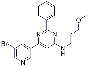 6-(5-BROMOPYRIDIN-3-YL)-N-(3-METHOXYPROPYL)-2-PHENYLPYRIMIDIN-4-AMINE Struktur