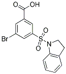 3-BROMO-5-(2,3-DIHYDRO-INDOLE-1-SULFONYL)-BENZOIC ACID Struktur