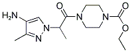 4-[2-(4-AMINO-3-METHYL-PYRAZOL-1-YL)-PROPIONYL]-PIPERAZINE-1-CARBOXYLIC ACID ETHYL ESTER Struktur