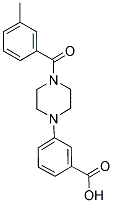 3-[4-(3-METHYLBENZOYL)PIPERAZIN-1-YL]BENZOIC ACID Struktur