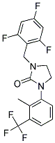 1-[2-METHYL-3-(TRIFLUOROMETHYL)PHENYL]-3-(2,4,6-TRIFLUOROBENZYL)IMIDAZOLIDIN-2-ONE Struktur