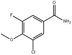 3-CHLORO-5-FLUORO-4-METHOXYBENZAMIDE Struktur