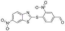 3-NITRO-4-[(6-NITRO-1,3-BENZOTHIAZOL-2-YL)THIO]BENZALDEHYDE Struktur