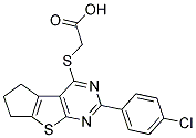 [6-(4-CHLORO-PHENYL)-2,3-DIHYDRO-1H-8-THIA-5,7-DIAZA-CYCLOPENTA[A]INDEN-4-YLSULFANYL]-ACETIC ACID Struktur