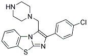 2-(4-CHLORO-PHENYL)-3-PIPERAZIN-1-YLMETHYL-BENZO[D]IMIDAZO[2,1-B]THIAZOLE Struktur