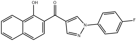 [1-(4-FLUOROPHENYL)-1H-PYRAZOL-4-YL](1-HYDROXY-2-NAPHTHYL)METHANONE Struktur