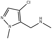 (4-CHLORO-2-METHYL-2 H-PYRAZOL-3-YLMETHYL)-METHYL-AMINE Struktur