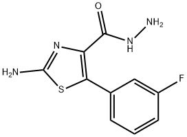 2-AMINO-5-(3-FLUOROPHENYL)-1,3-THIAZOLE-4-CARBOHYDRAZIDE Struktur