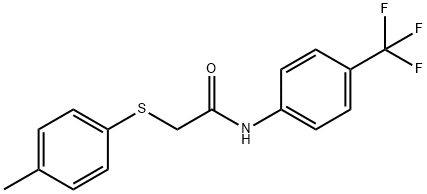 2-[(4-METHYLPHENYL)SULFANYL]-N-[4-(TRIFLUOROMETHYL)PHENYL]ACETAMIDE Struktur