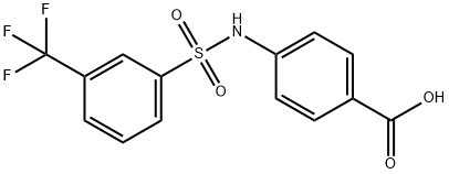 4-(([3-(TRIFLUOROMETHYL)PHENYL]SULFONYL)AMINO)BENZOIC ACID Struktur