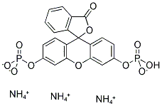 FLUORESCEIN DIPHOSPHATE TRIAMMONIUM SALT Struktur