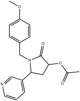 1-(4-METHOXYBENZYL)-3-ACETOXYNORCOTININE Struktur