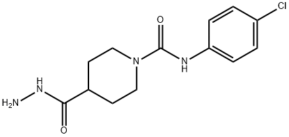 4-HYDRAZINOCARBONYL-PIPERIDINE-1-CARBOXYLIC ACID (4-CHLORO-PHENYL)-AMIDE Struktur