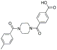 4-([4-(4-METHYLBENZOYL)PIPERAZIN-1-YL]CARBONYL)BENZOIC ACID Struktur