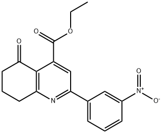 ETHYL 2-(3-NITROPHENYL)-5-OXO-5,6,7,8-TETRAHYDRO-4-QUINOLINECARBOXYLATE Struktur