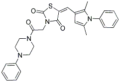 (E)-5-((2,5-DIMETHYL-1-PHENYL-1H-PYRROL-3-YL)METHYLENE)-3-(2-OXO-2-(4-PHENYLPIPERAZIN-1-YL)ETHYL)THIAZOLIDINE-2,4-DIONE Struktur