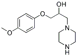 1-(4-METHOXY-PHENOXY)-3-PIPERAZIN-1-YL-PROPAN-2-OL Struktur