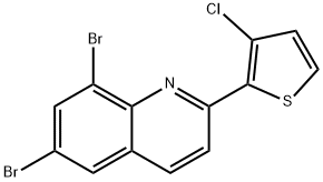 6,8-DIBROMO-2-(3-CHLORO-2-THIENYL)QUINOLINE Struktur