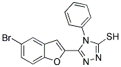 5-(5-BROMO-1-BENZOFURAN-2-YL)-4-PHENYL-4H-1,2,4-TRIAZOLE-3-THIOL Struktur