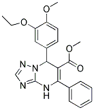 METHYL 7-(3-ETHOXY-4-METHOXYPHENYL)-5-PHENYL-4,7-DIHYDRO-[1,2,4]TRIAZOLO[1,5-A]PYRIMIDINE-6-CARBOXYLATE Struktur