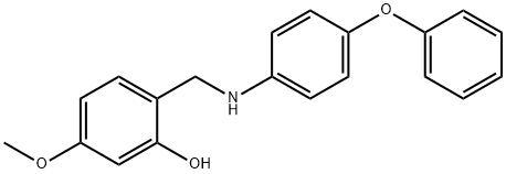 5-METHOXY-2-[(4-PHENOXYANILINO)METHYL]BENZENOL Struktur