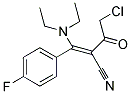 (2Z)-2-(CHLOROACETYL)-3-(DIETHYLAMINO)-3-(4-FLUOROPHENYL)ACRYLONITRILE Struktur