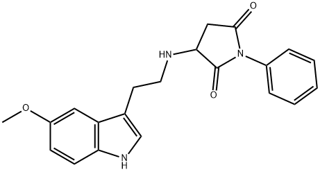 3-{[2-(5-METHOXY-1H-INDOL-3-YL)ETHYL]AMINO}-1-PHENYLPYRROLIDINE-2,5-DIONE Struktur