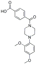 4-([4-(2,4-DIMETHOXYPHENYL)PIPERAZIN-1-YL]CARBONYL)BENZOIC ACID Struktur