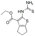 ETHYL 2-[(AMINOCARBONOTHIOYL)AMINO]-5,6-DIHYDRO-4H-CYCLOPENTA[B]THIOPHENE-3-CARBOXYLATE Struktur