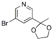 3-BROMO-5-(2-METHYL-1,3-DIOXOLAN-2-YL)PYRIDINE Struktur