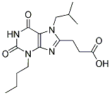 3-(3-BUTYL-7-ISOBUTYL-2,6-DIOXO-2,3,6,7-TETRAHYDRO-1H-PURIN-8-YL)PROPANOIC ACID Struktur