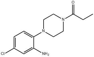 1-[4-(2-AMINO-4-CHLORO-PHENYL)-PIPERAZIN-1-YL]-PROPAN-1-ONE Struktur