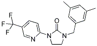 1-(3,5-DIMETHYLBENZYL)-3-[5-(TRIFLUOROMETHYL)PYRIDIN-2-YL]IMIDAZOLIDIN-2-ONE Struktur